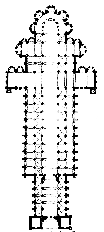 Grundriss der Klosterkirche von Cluny