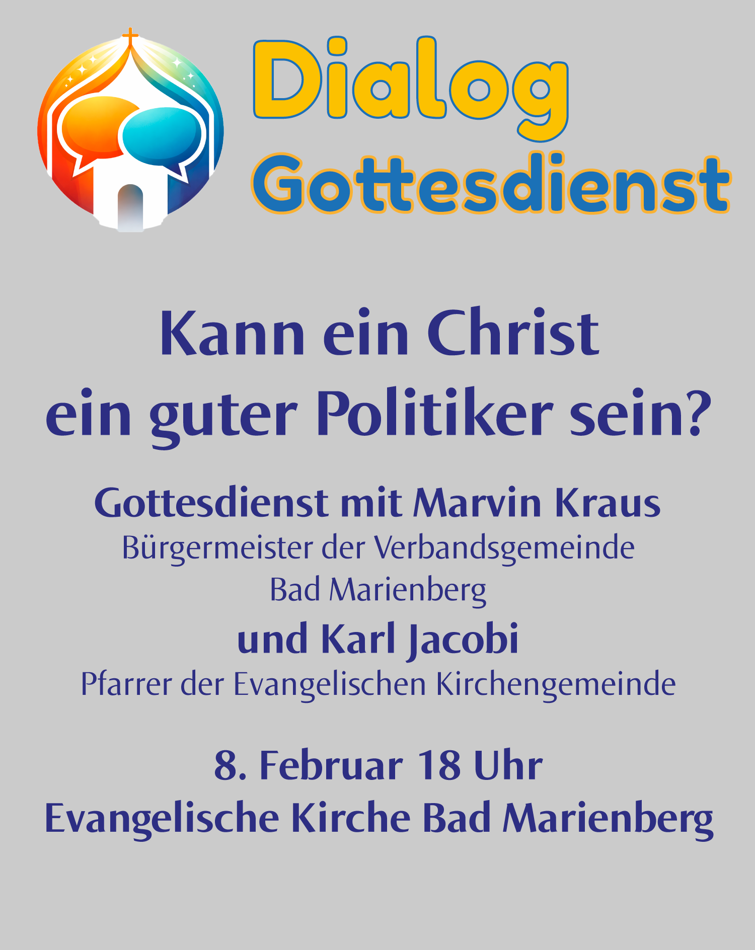 Dialoggottesdienst mit Marvin Kraus in Bad Marienberg
