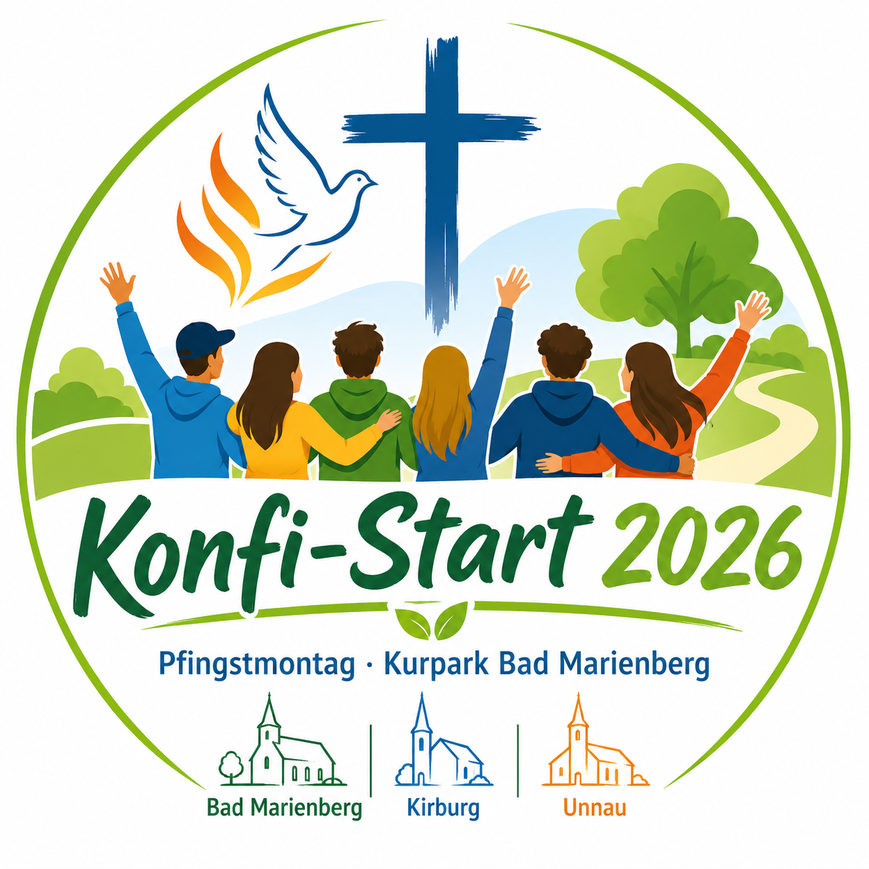 Gottesdienst mit Start ins neue Konfirmandenjahr im Kurpark