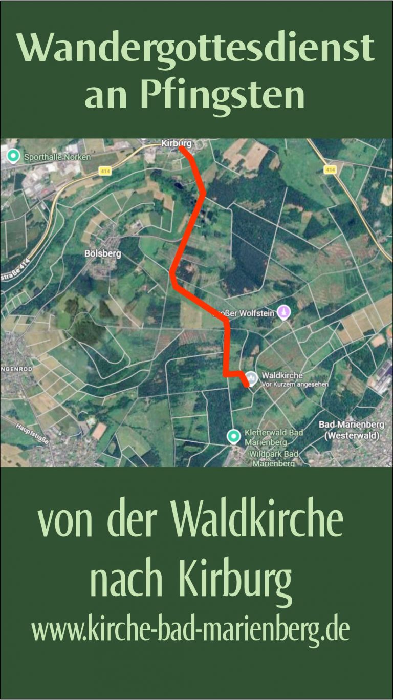 Tolles Wetter – komm mit zum Wandergottesdienst an Pfingsten! 🌿🔥