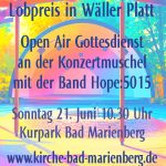 Lobpreisgottesdienst in Wäller Platt im Kurpark