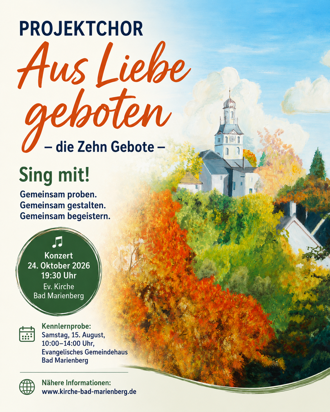 Kennenlernprobe Projektchor "Aus Liebe geboten"