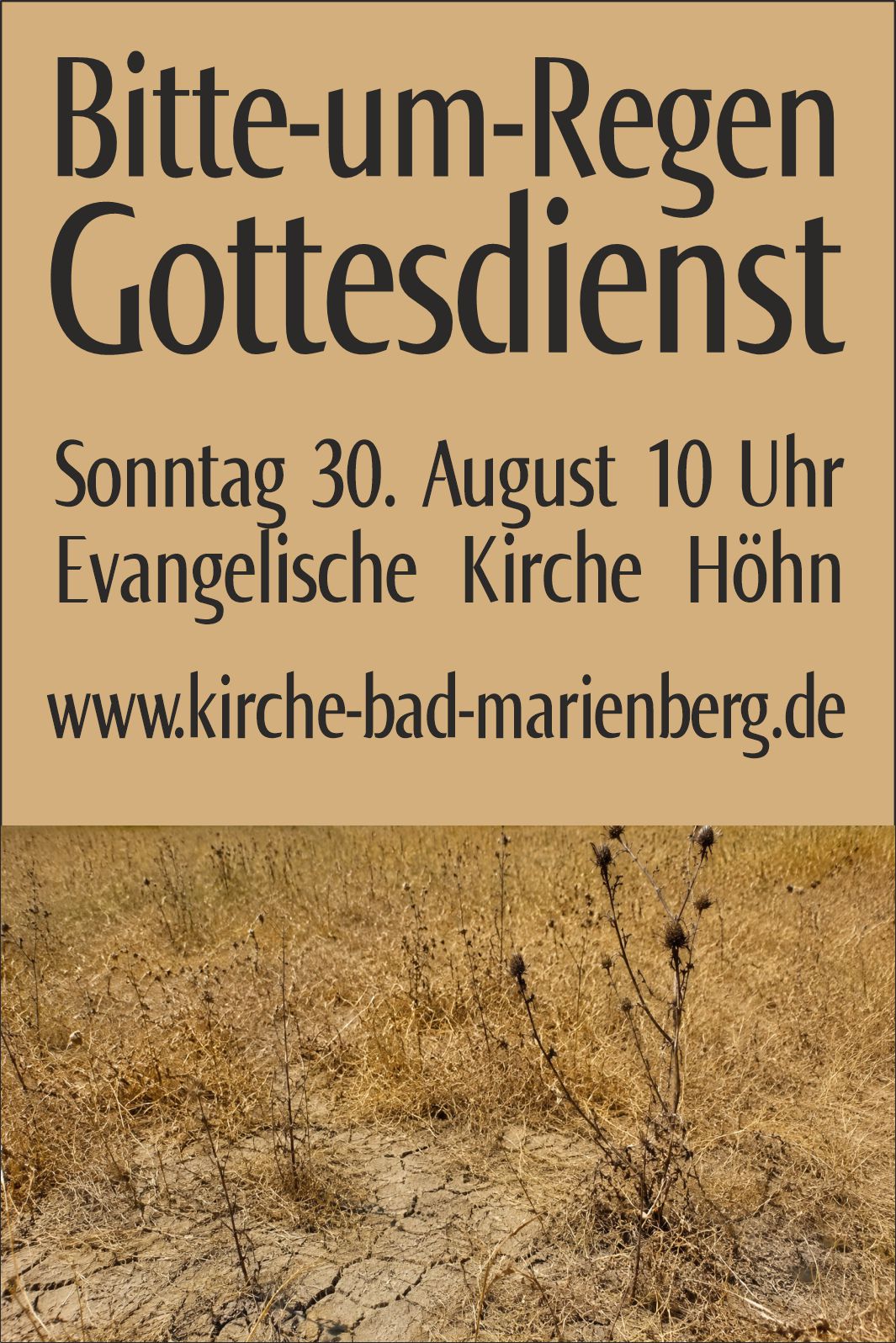 Bitte um Regen - Gottesdienst in Höhn