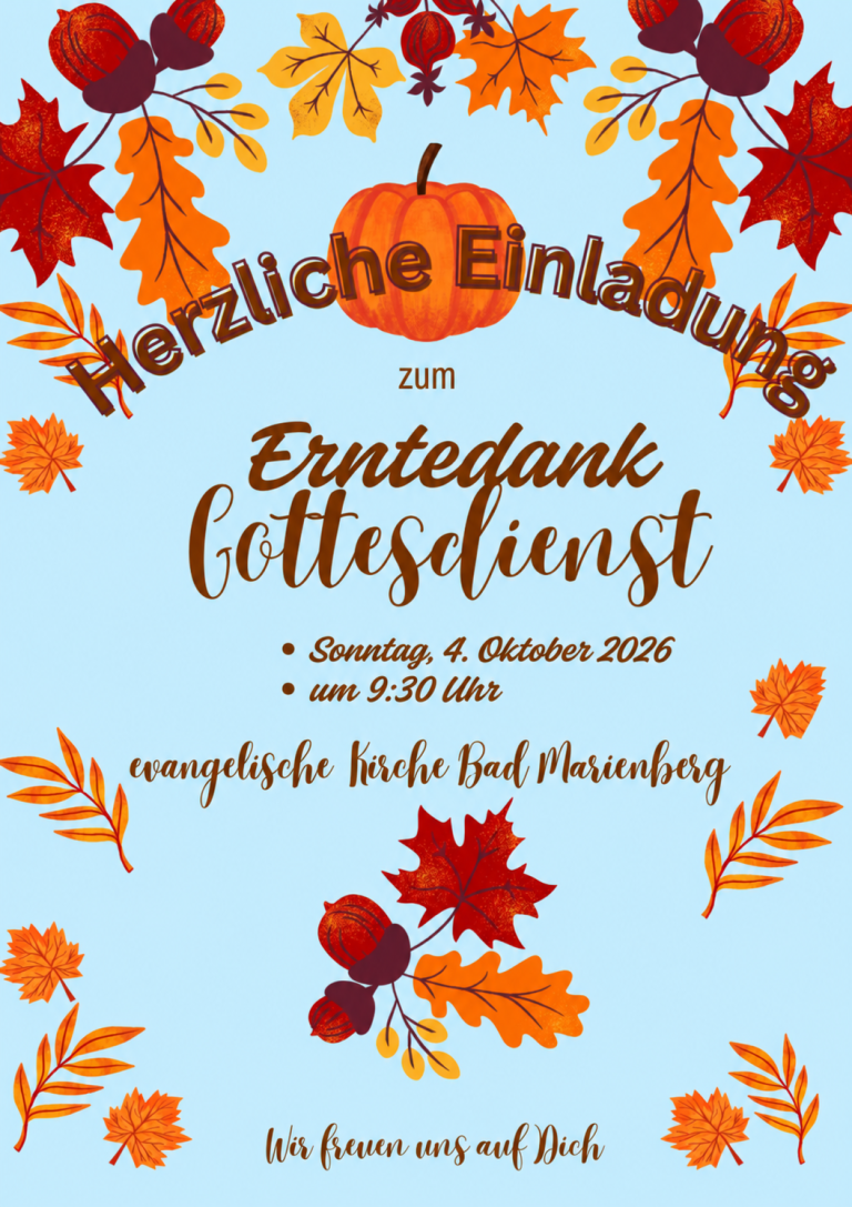 Gottesdienst zu Erntedank in Bad Marienberg