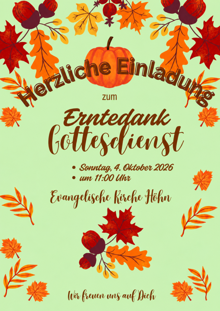 Gottesdienst zu Erntedank in Höhn