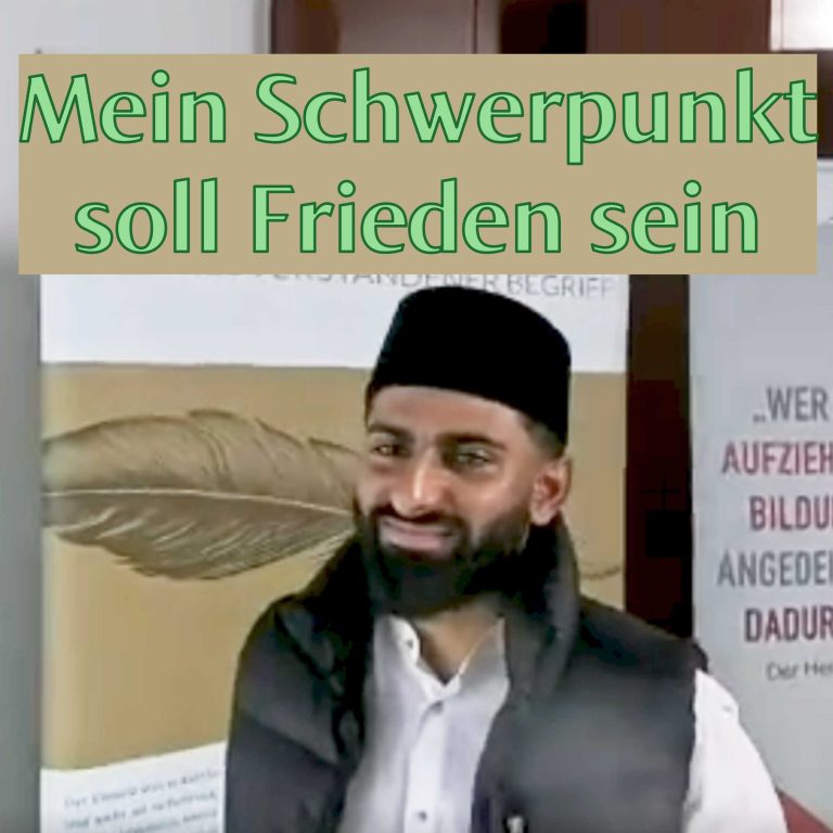 Mein Schwerpunkt soll Frieden sein